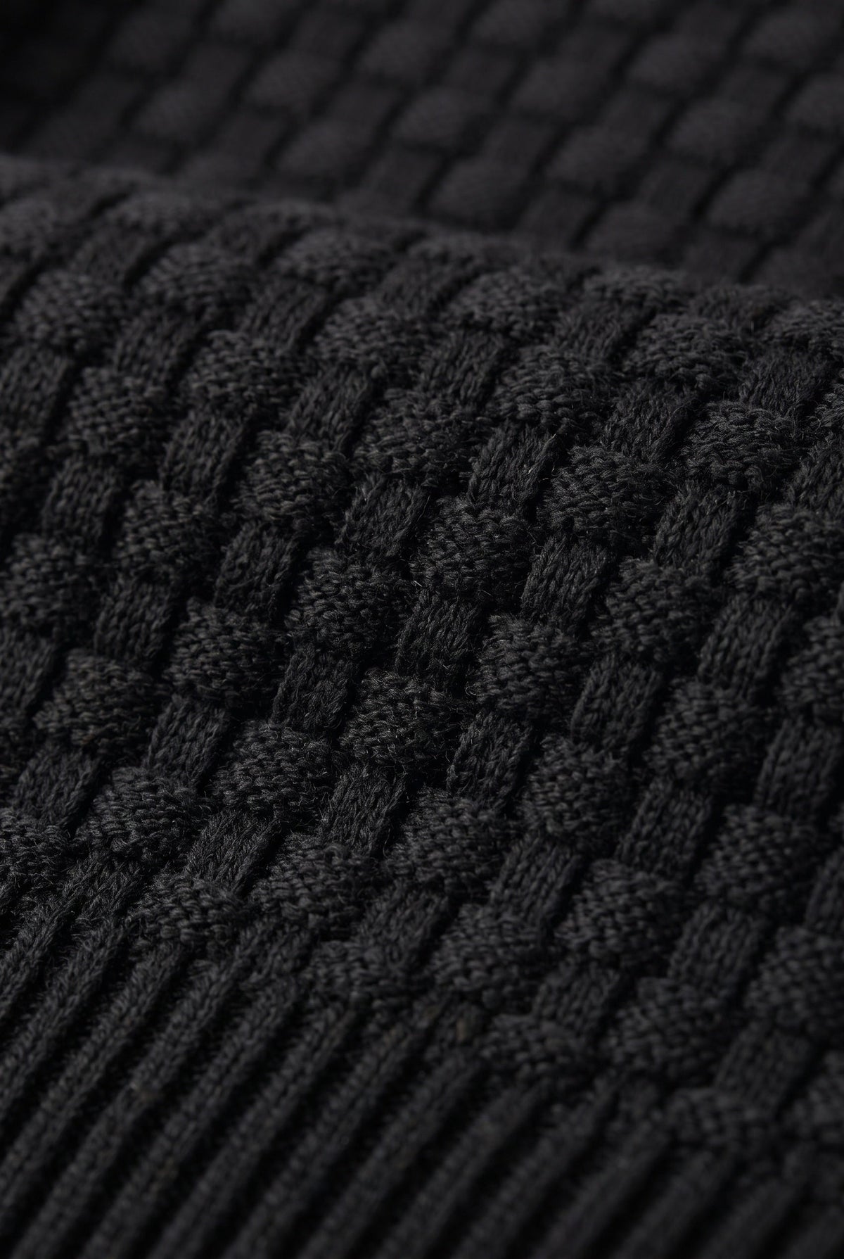 Men's Hoodie | Waffle Texture Crossover Hood - 4