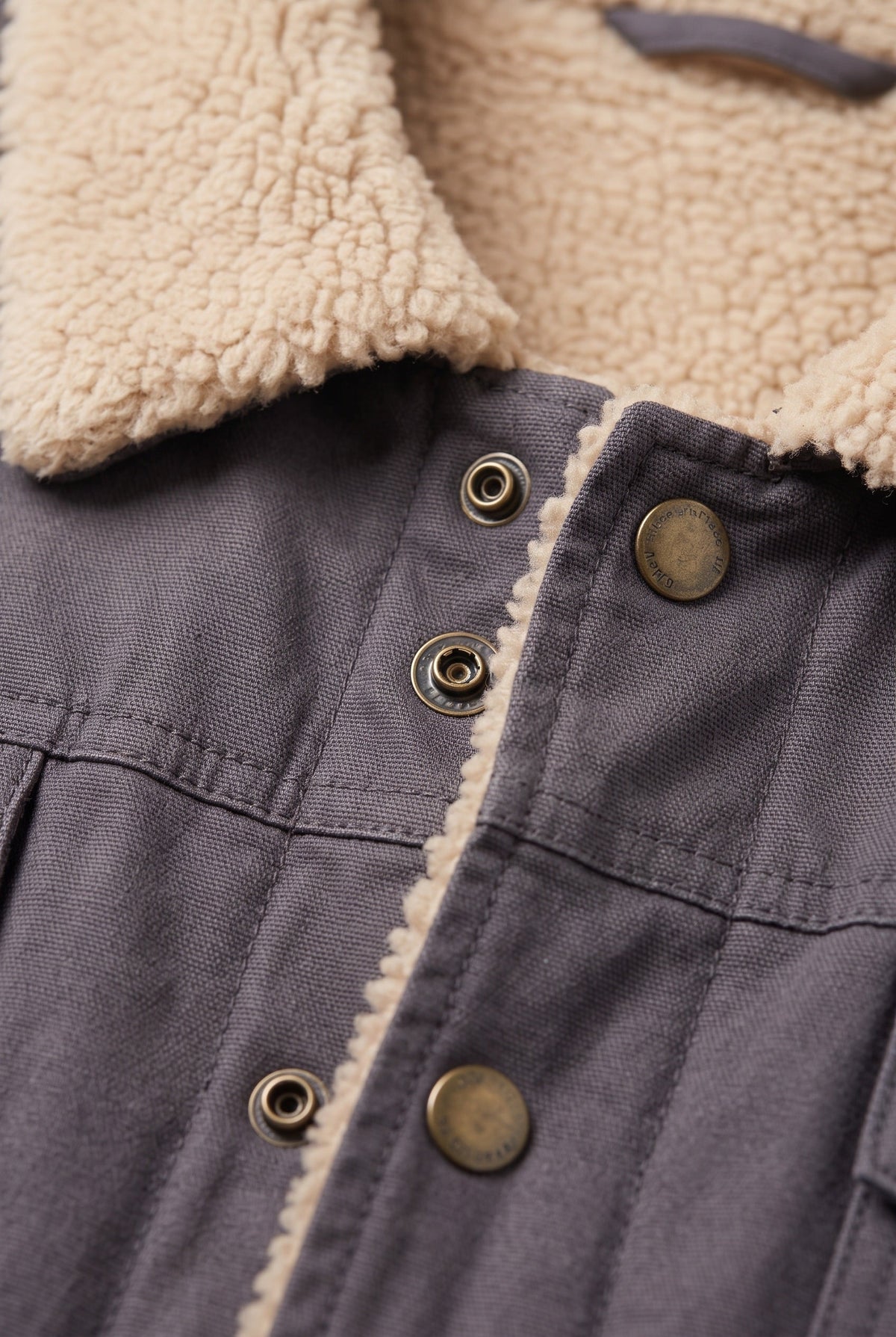 Men's Sherpa Jacket | Lined Collar with Snap Front - 3