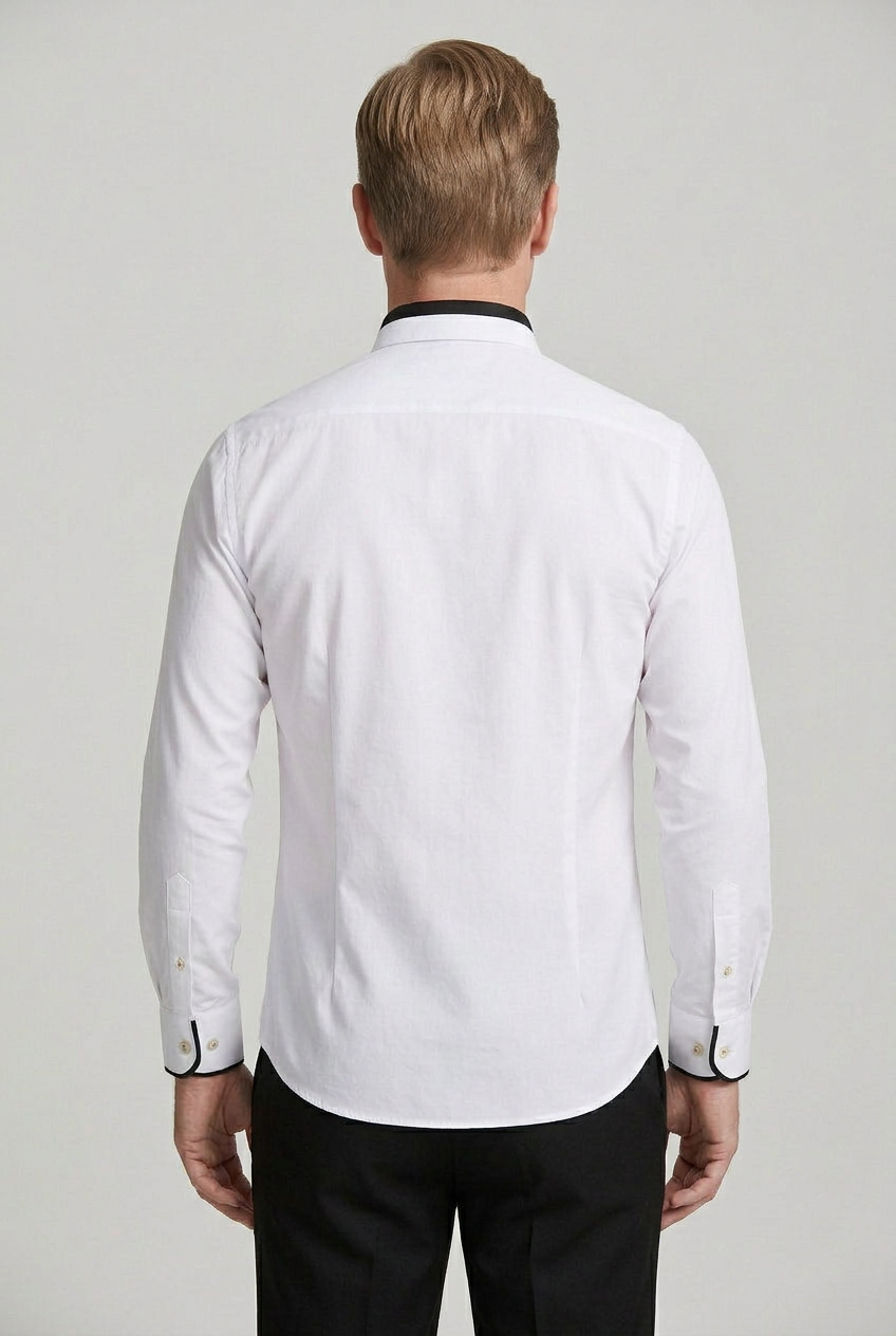 Men's Shirt | Button Down with Contrast Trim - 2