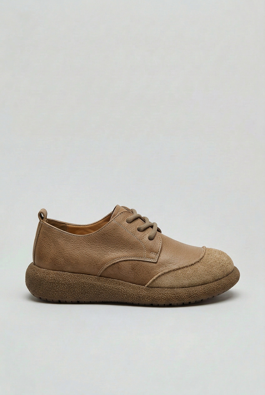 Men's Shoes | Lace-Up Suede-Look with Apron Toe - 1
