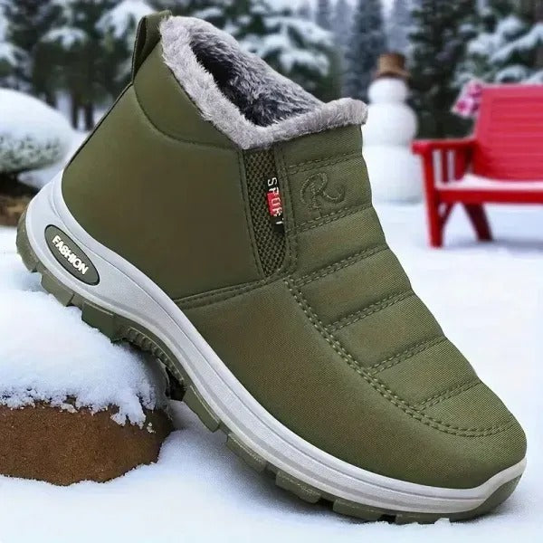 Unisex Winter Boots | Fleece Lined Slip-On Padded Ankle Boot - 11