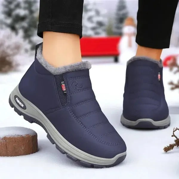 Unisex Winter Boots | Fleece Lined Slip-On Padded Ankle Boot - 14
