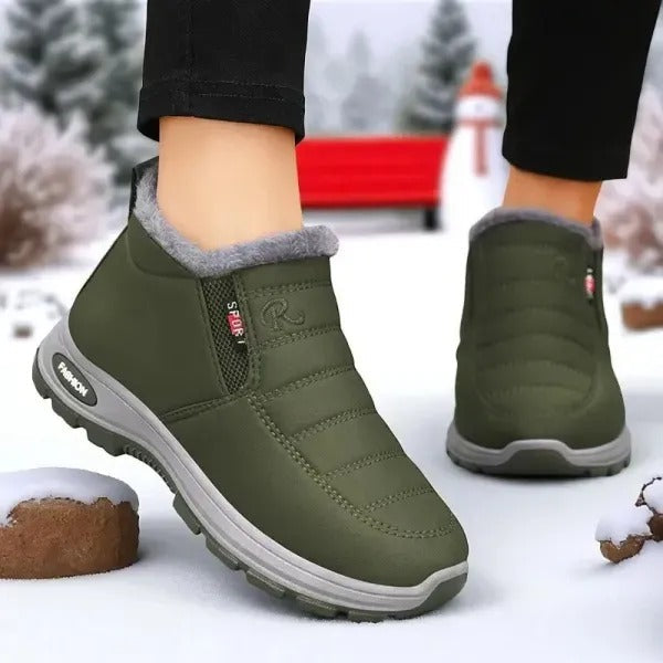 Unisex Winter Boots | Fleece Lined Slip-On Padded Ankle Boot - 15