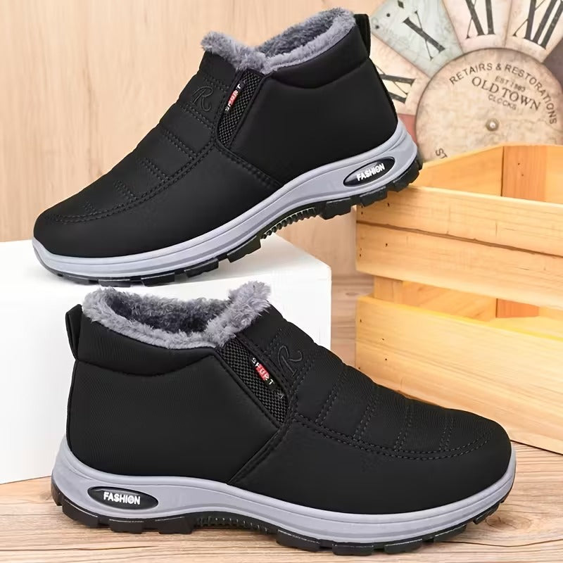 Unisex Winter Boots | Fleece Lined Slip-On Padded Ankle Boot - 6