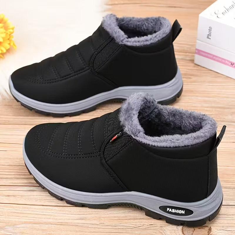 Unisex Winter Boots | Fleece Lined Slip-On Padded Ankle Boot - 7