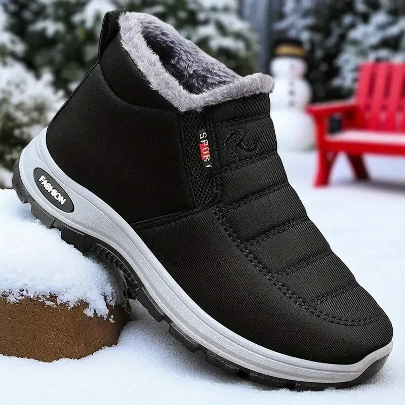 Unisex Winter Boots | Fleece Lined Slip-On Padded Ankle Boot - 9