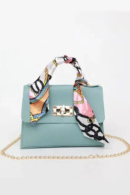 Women's Crossbody Bag | Scarf Handle with Turn Lock - 3