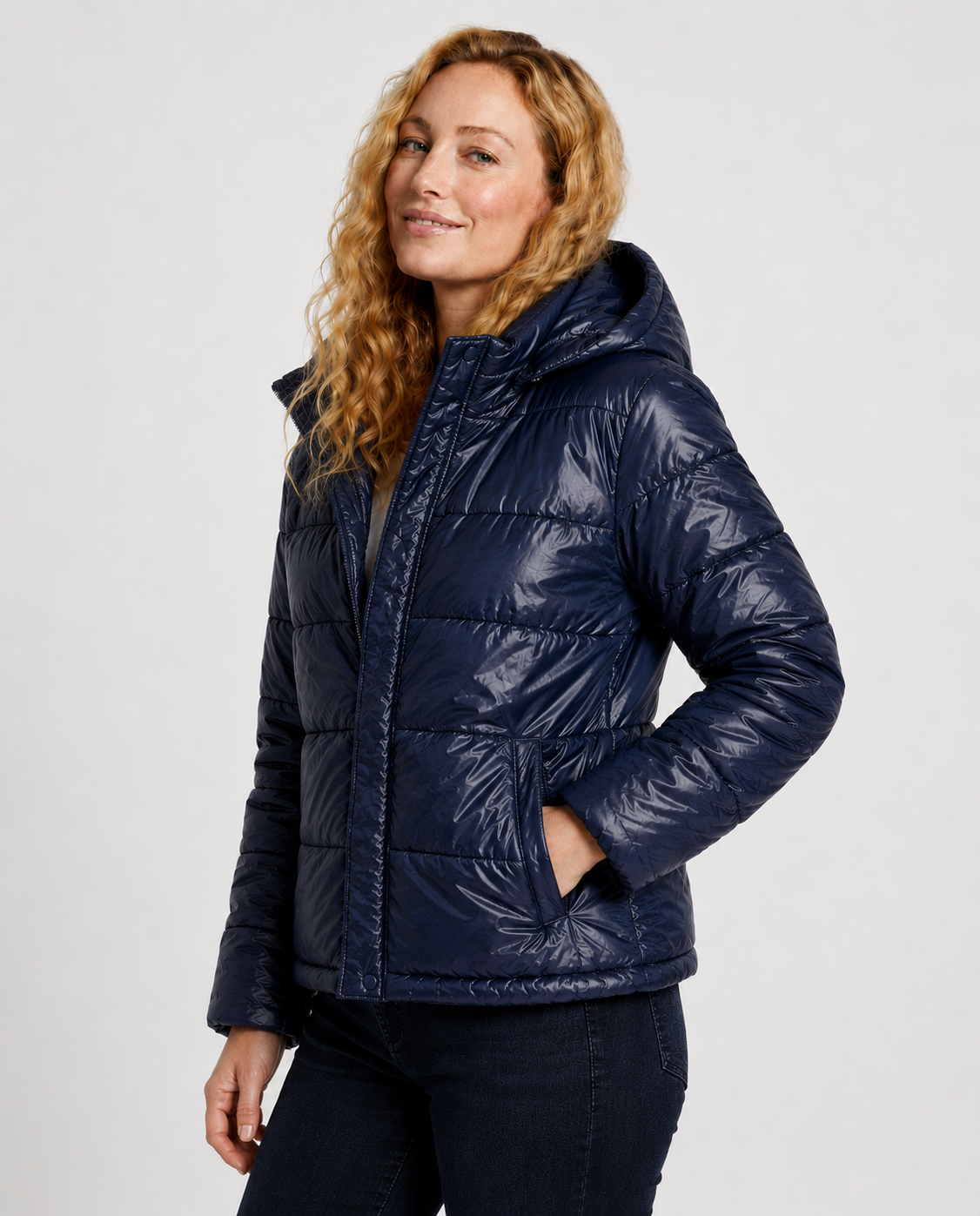 Women's Puffer Jacket | Hooded Lightweight Quilted Zip-Up - 5