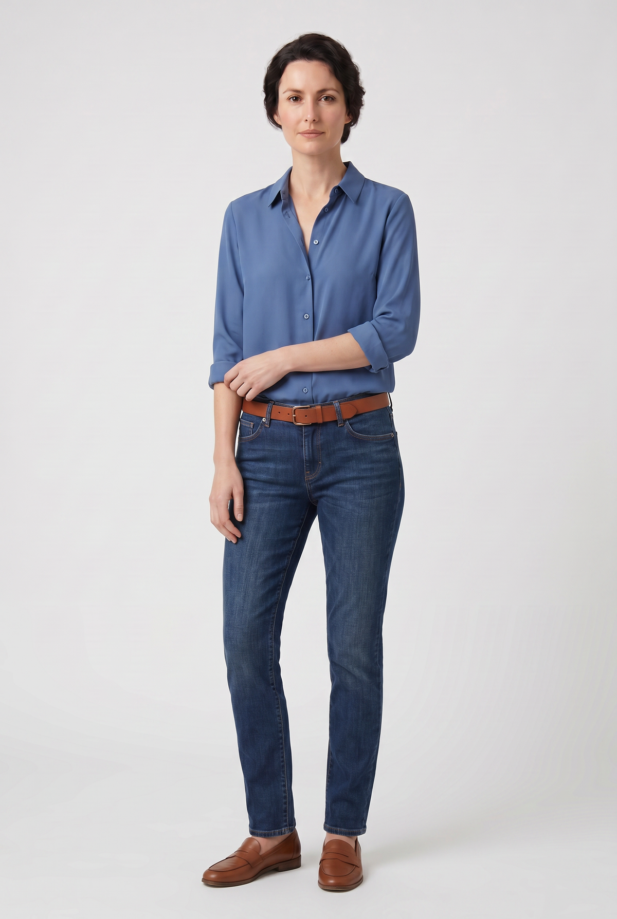 Women's Shirt | V Neck with Button Front - 9