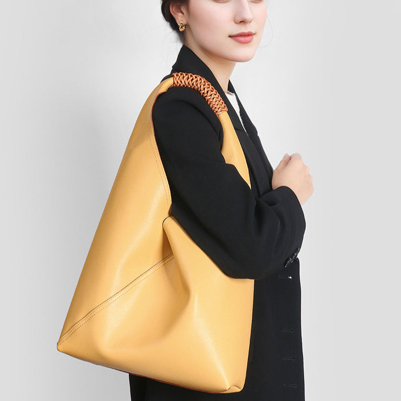 Women's Shoulder Bag | Slouchy Hobo Braided Top Handle Soft - 6