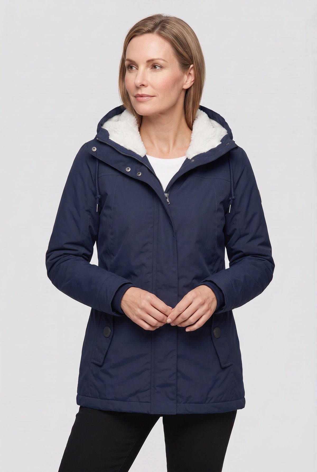 Women's Winter Jacket | Sherpa-Lined Hood with Flap Pockets - 5