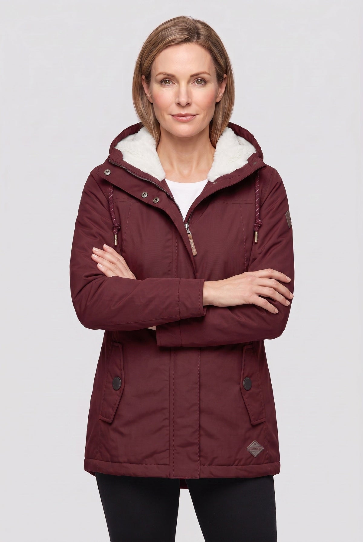 Women's Winter Jacket | Sherpa-Lined Hood with Flap Pockets - 8