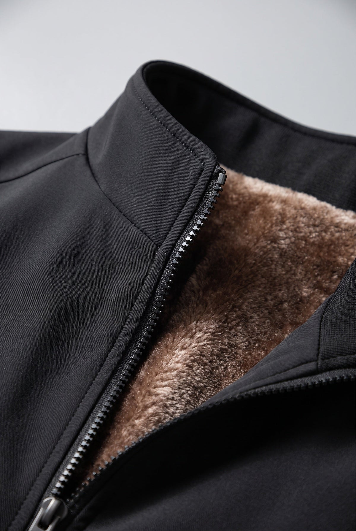 Men's Bomber Jacket | Stand Collar Ribbed Hem - 3