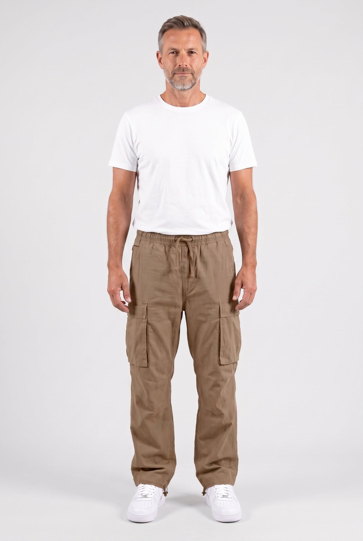 Men's Cargo Pants | Drawstring Waist Relaxed Fit - 2