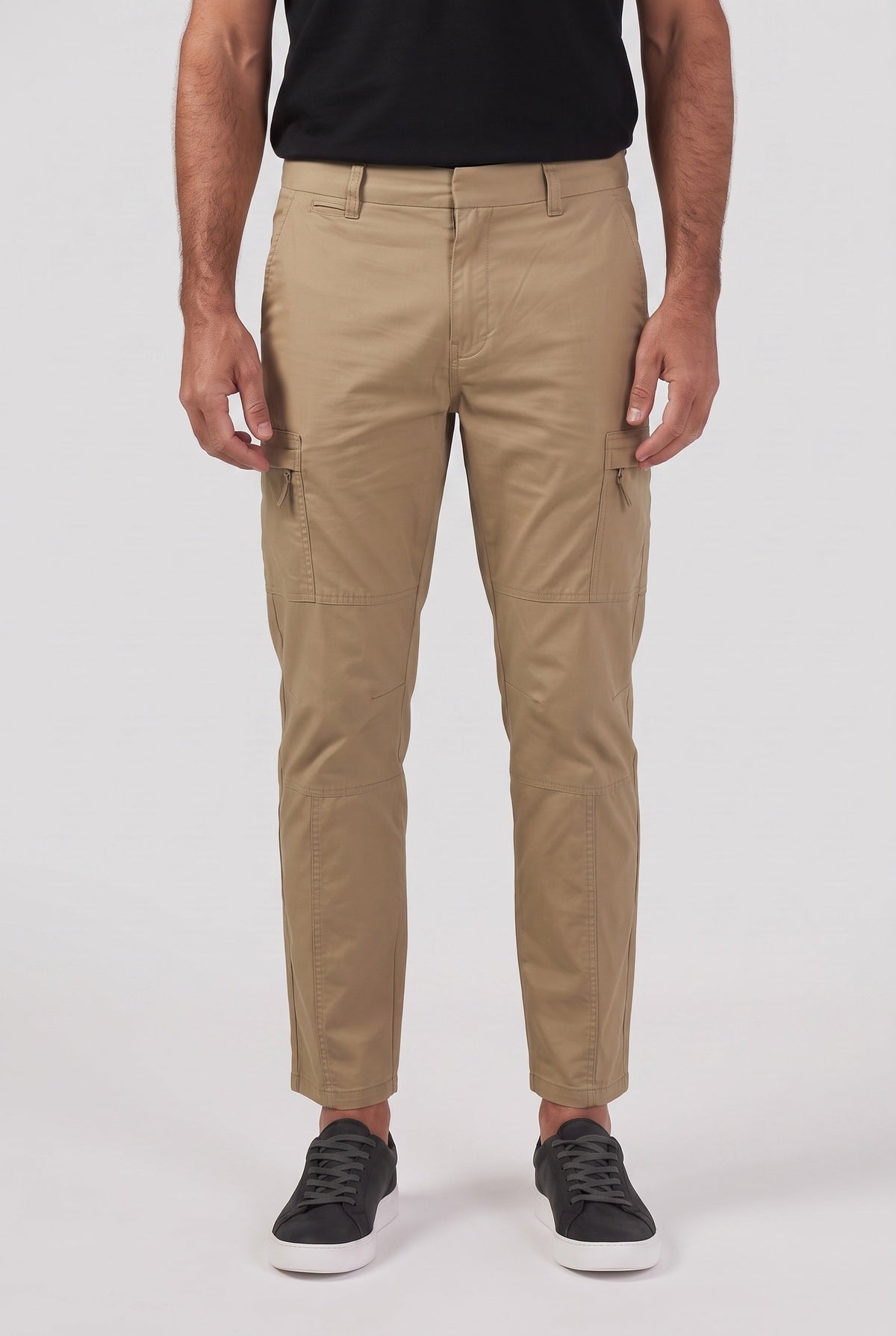 Men's Cargo Pants | Zip Thigh Pocket Slim Tapered - 1