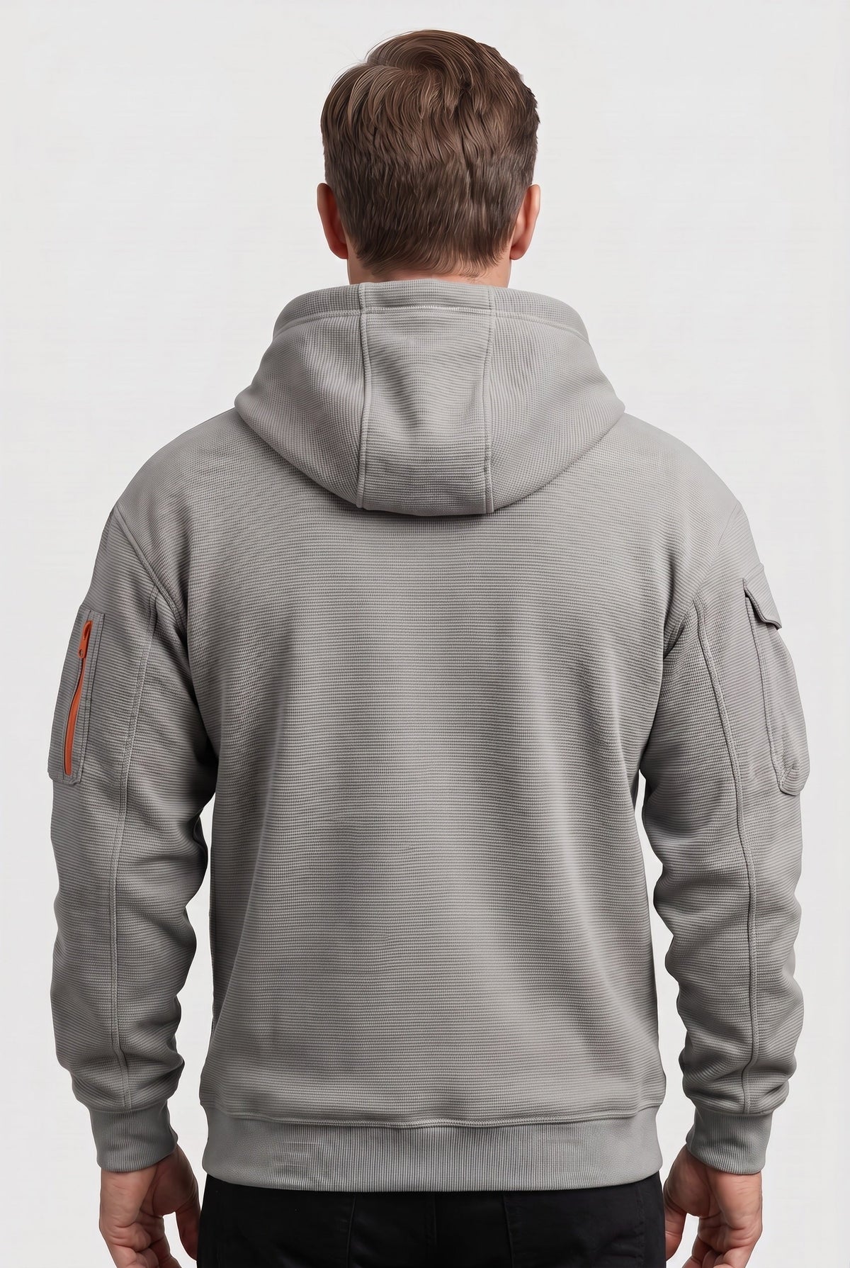 Men's Hoodie | Quarter Zip with Zipped Pockets - 2