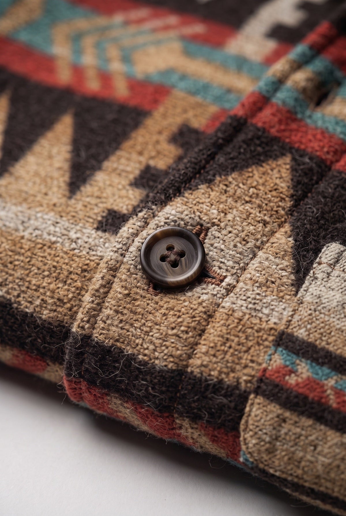 Men's Jacket | Aztec Print Button Front - 3