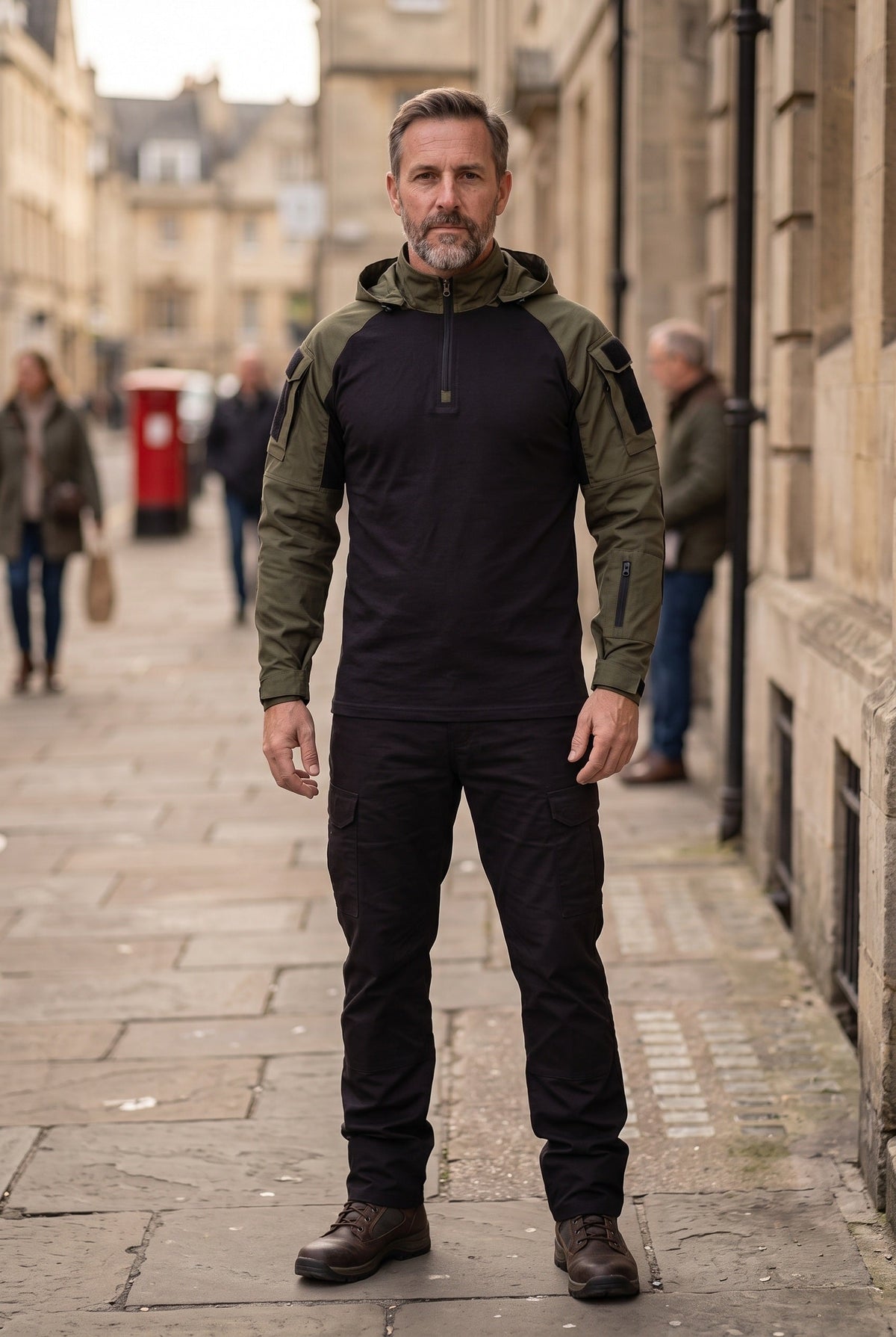Men's Jacket | Hooded Tactical Quarter Zip - 4