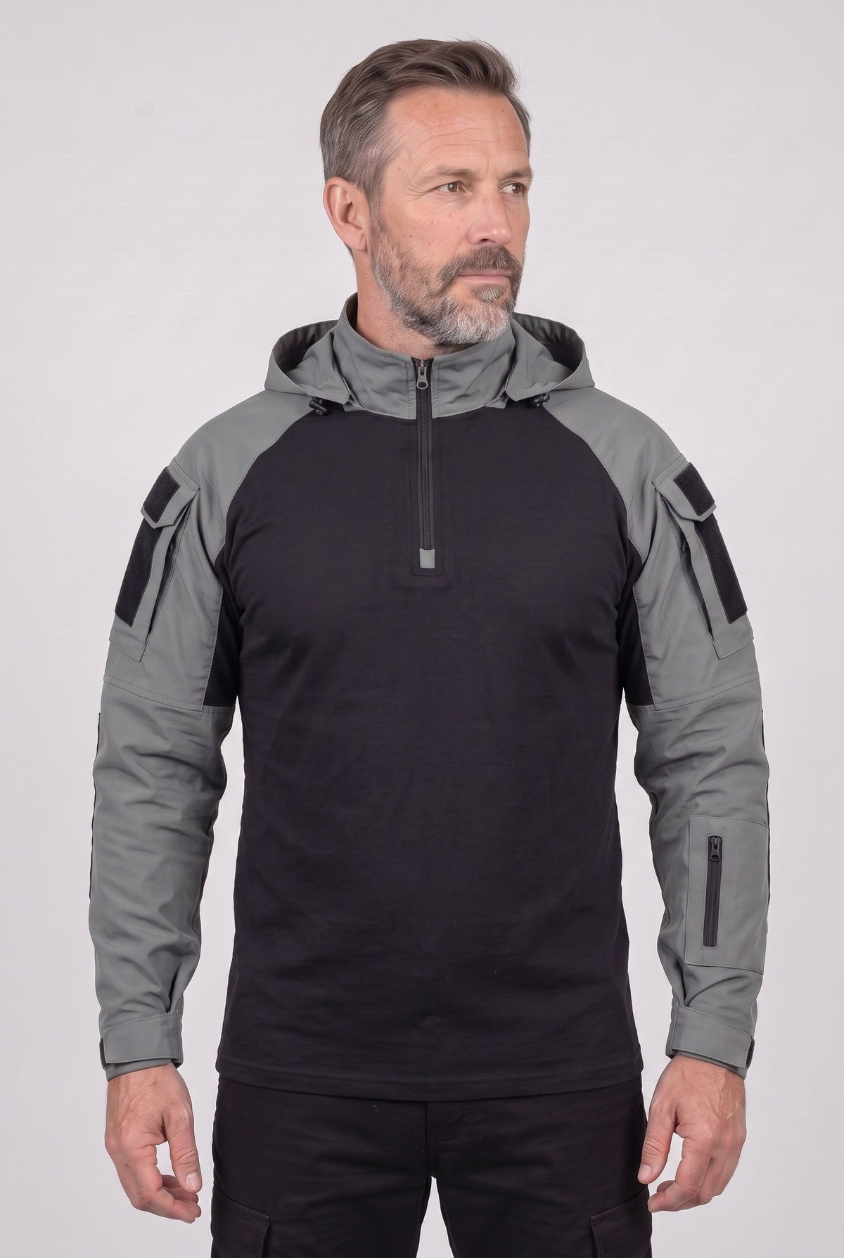 Men's Jacket | Hooded Tactical Quarter Zip - 6