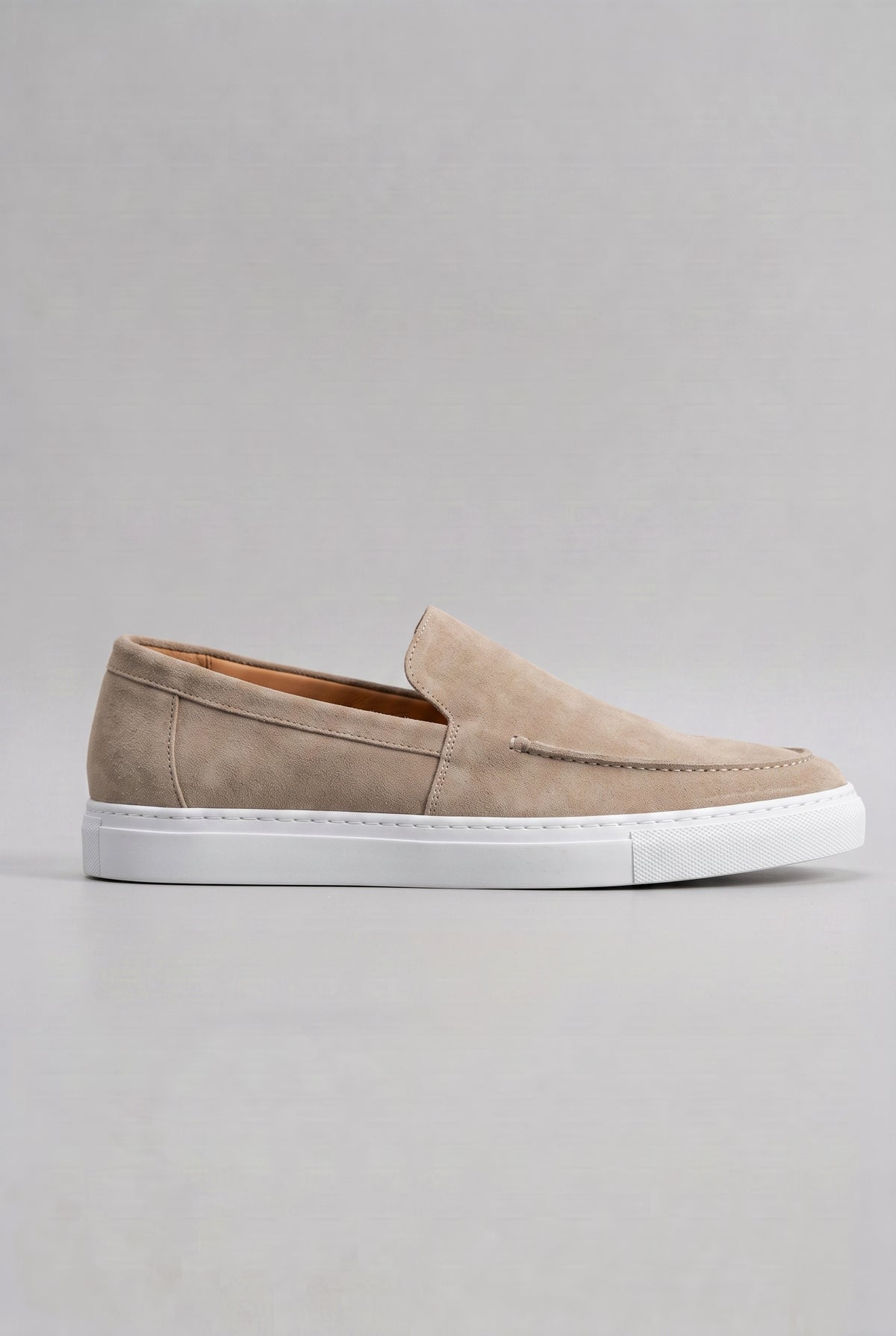 Men's Loafers | Slip-On with Chunky Platform Sole - Beige