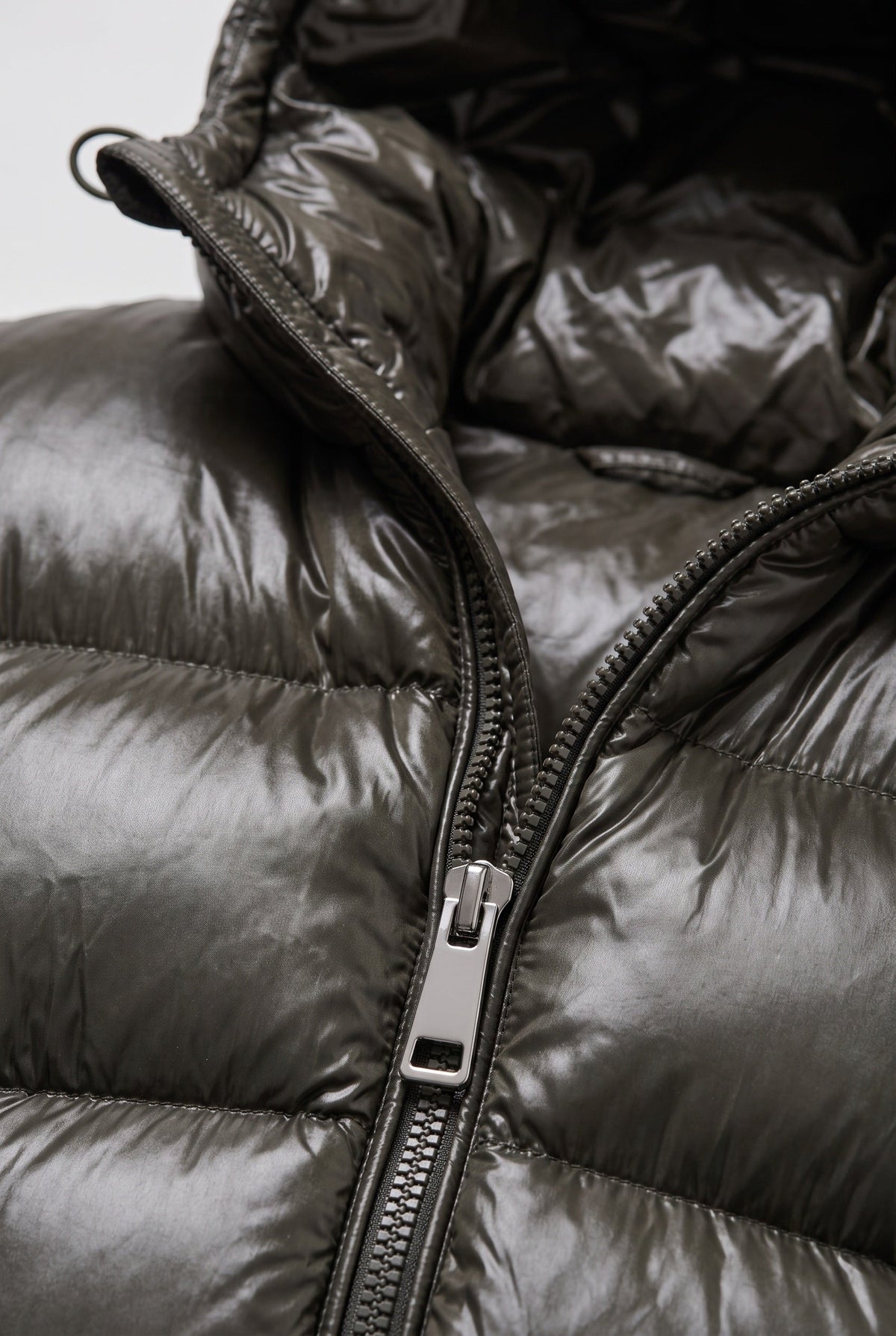 Men's Puffer Jacket | Drawcord Hood Elastic Cuffs - 3