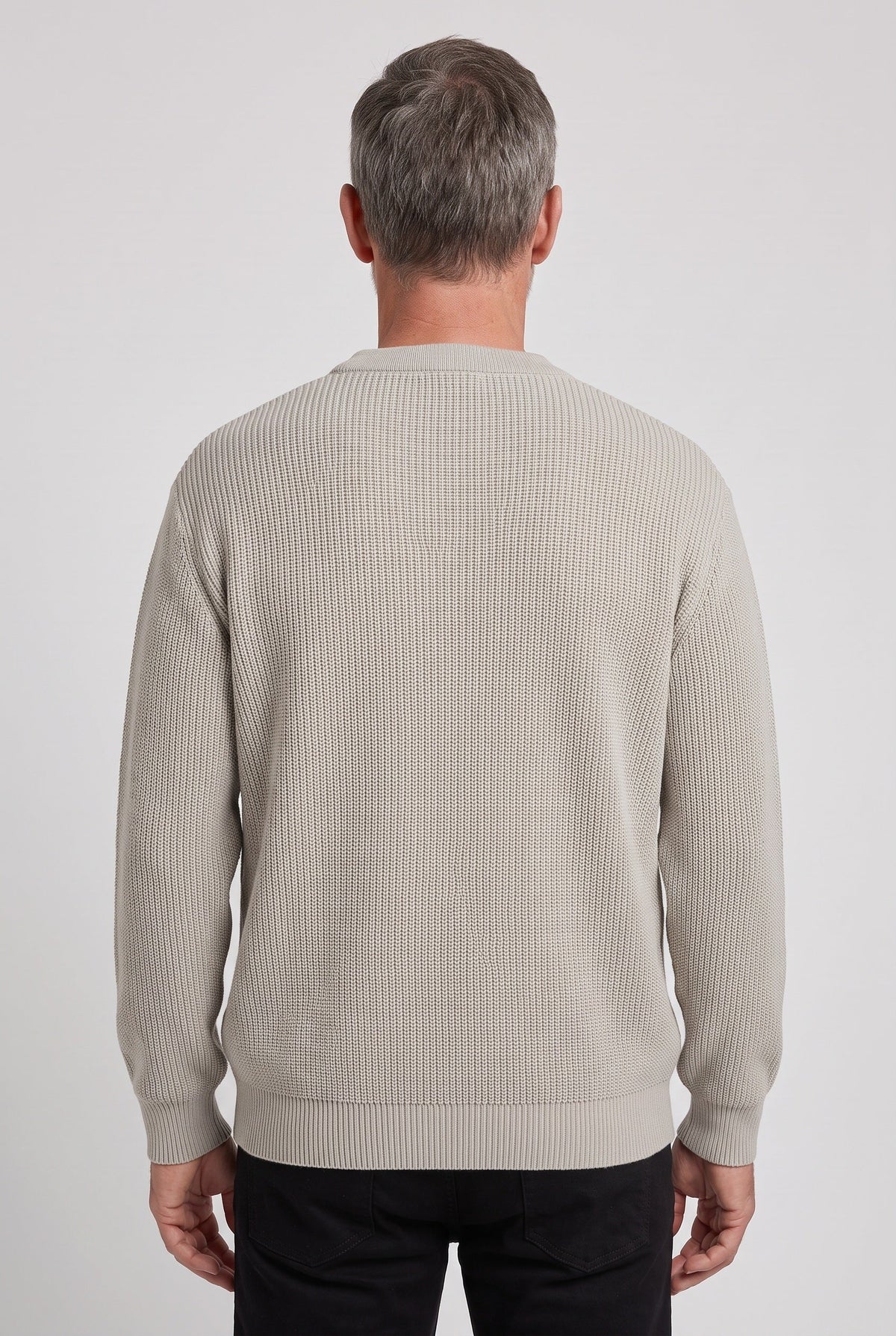 Men's Quarter Zip Sweater | Ribbed Knit Polo Collar - 2