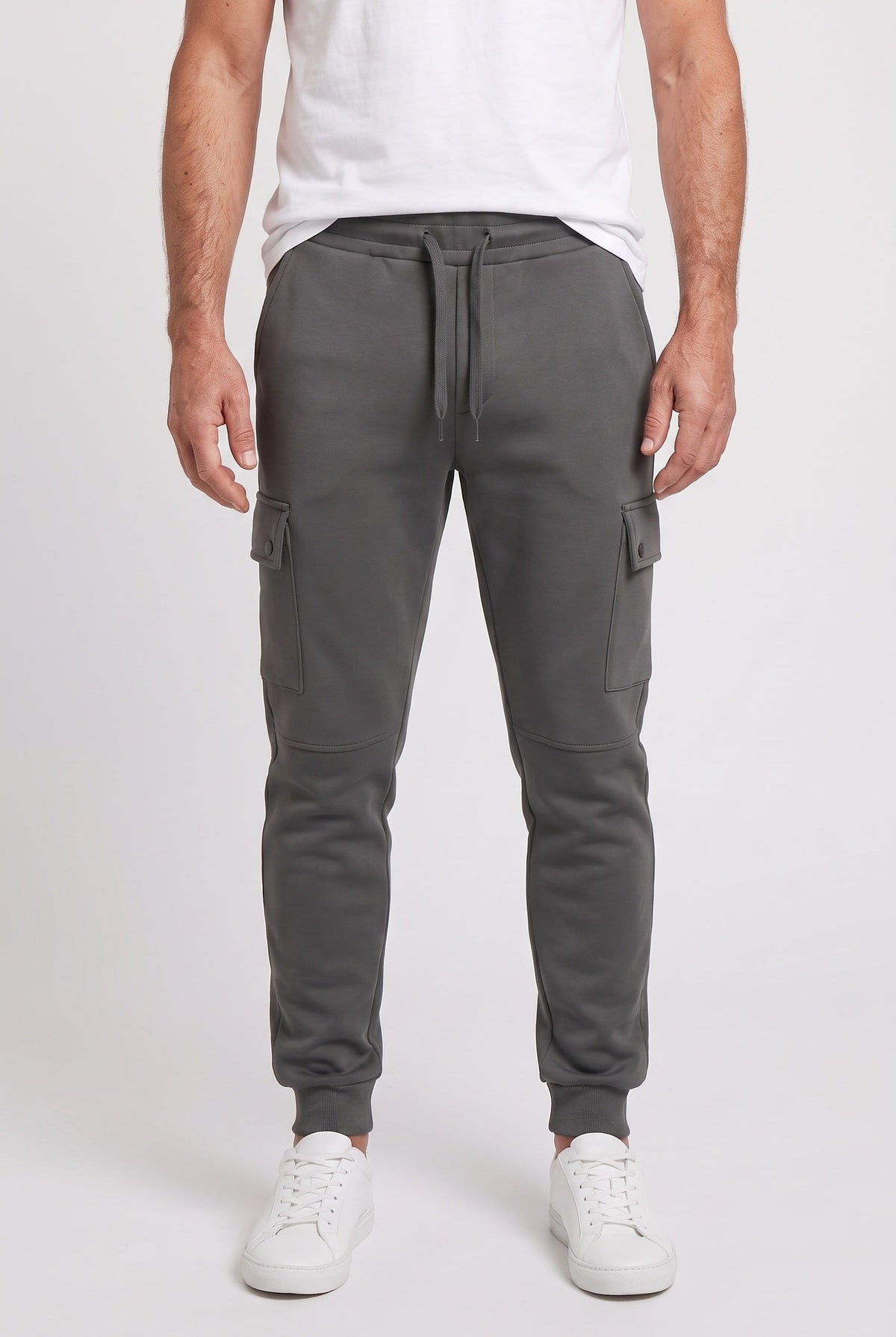 Men's Sweatpants | Cargo Pockets Ribbed Cuffs - 1