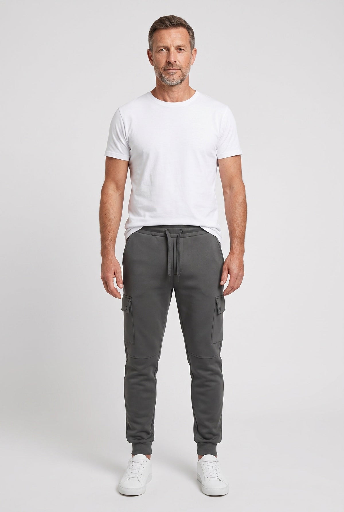 Men's Sweatpants | Cargo Pockets Ribbed Cuffs - 2