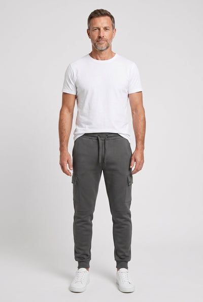 Men's Sweatpants | Cargo Pockets Ribbed Cuffs - 2