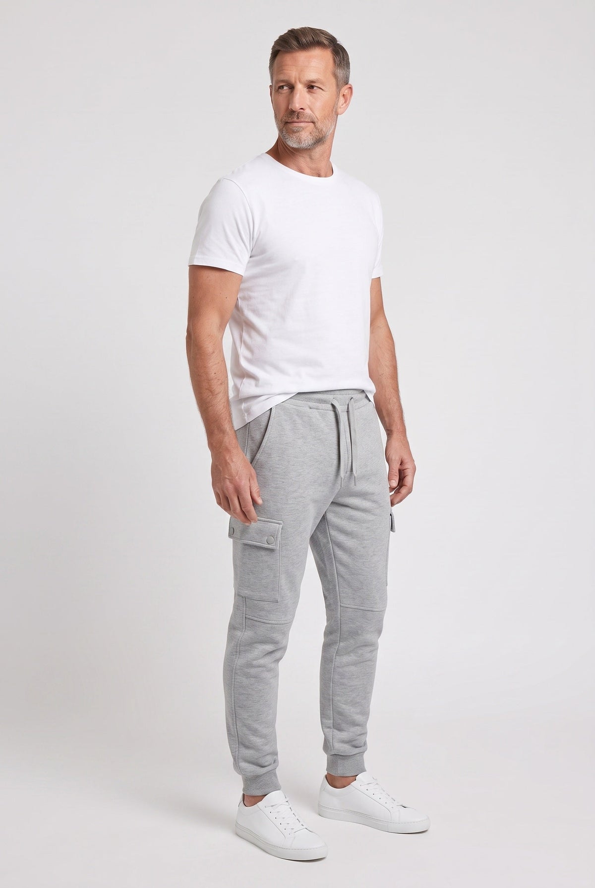 Men's Sweatpants | Cargo Pockets Ribbed Cuffs - 8