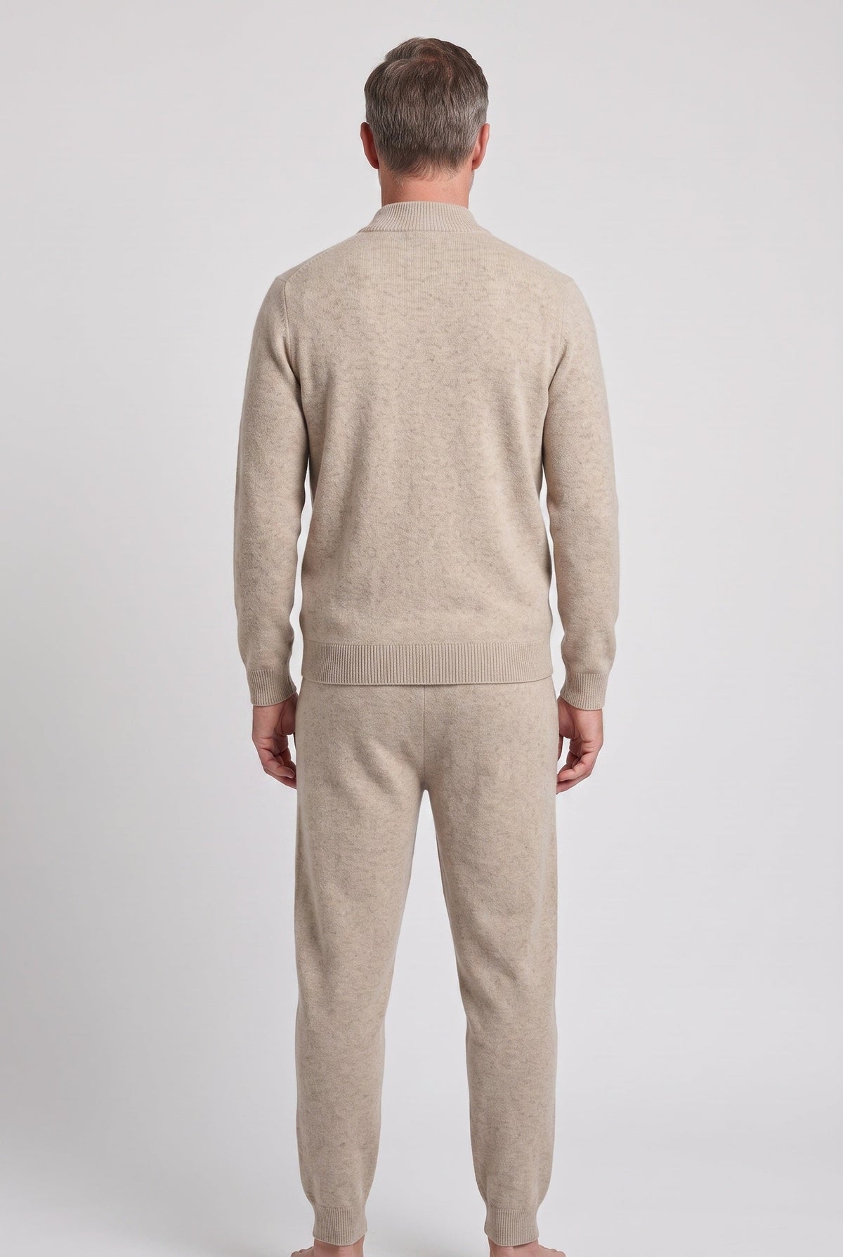 Men's Tracksuit | Knit Zip Front with Funnel Neck - 2