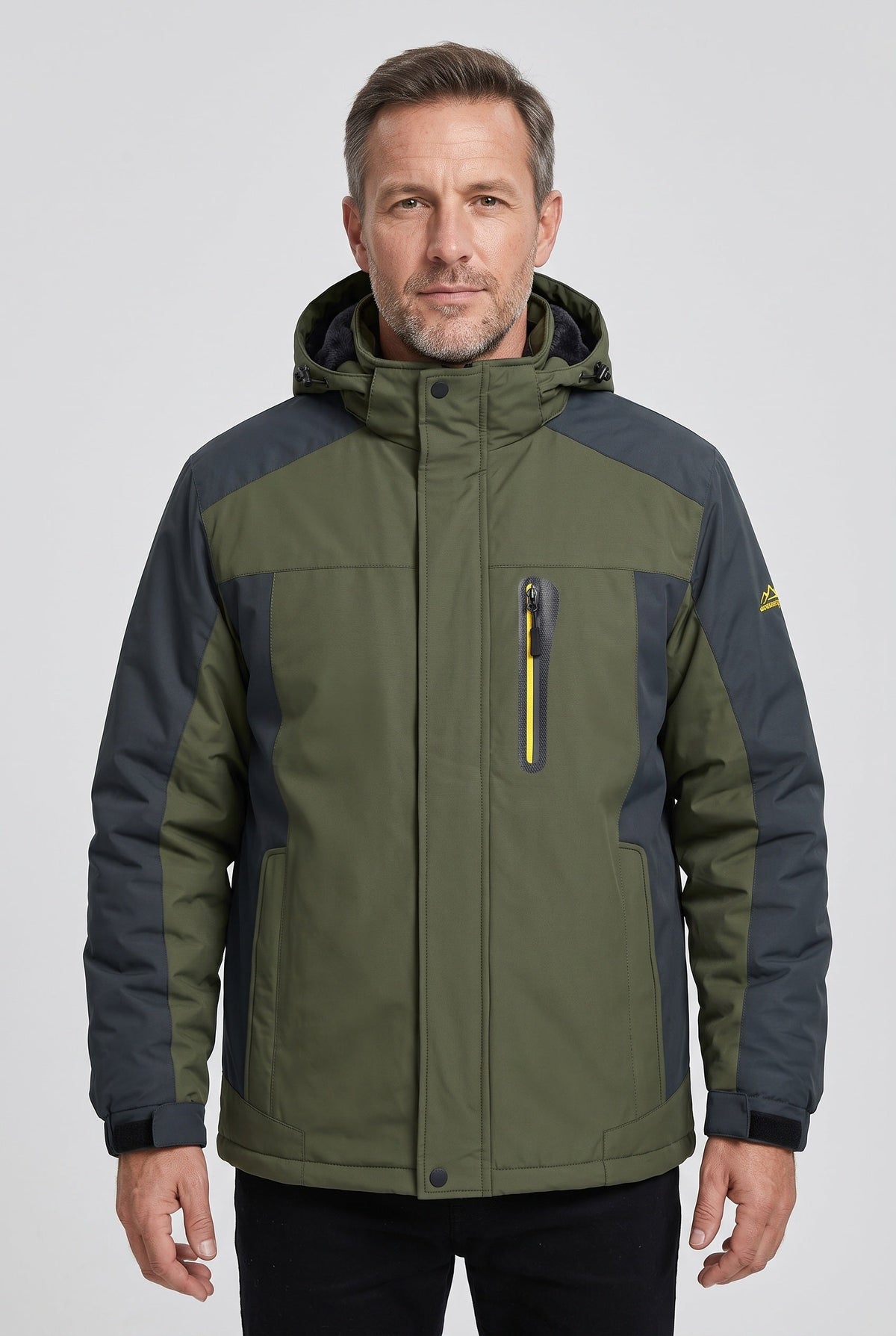 Men's Winter Jacket | Hooded Water-Resistant Shell - 1