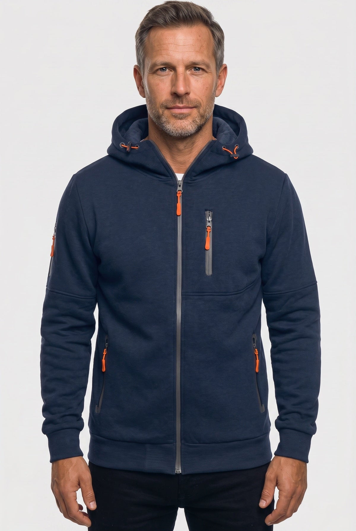 Men's Zip Up Hoodie | Multiple Zipped Pockets - 1