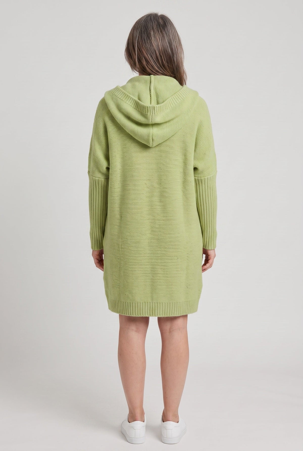 Women's Cardigan | Hooded Longline Open Front - 2