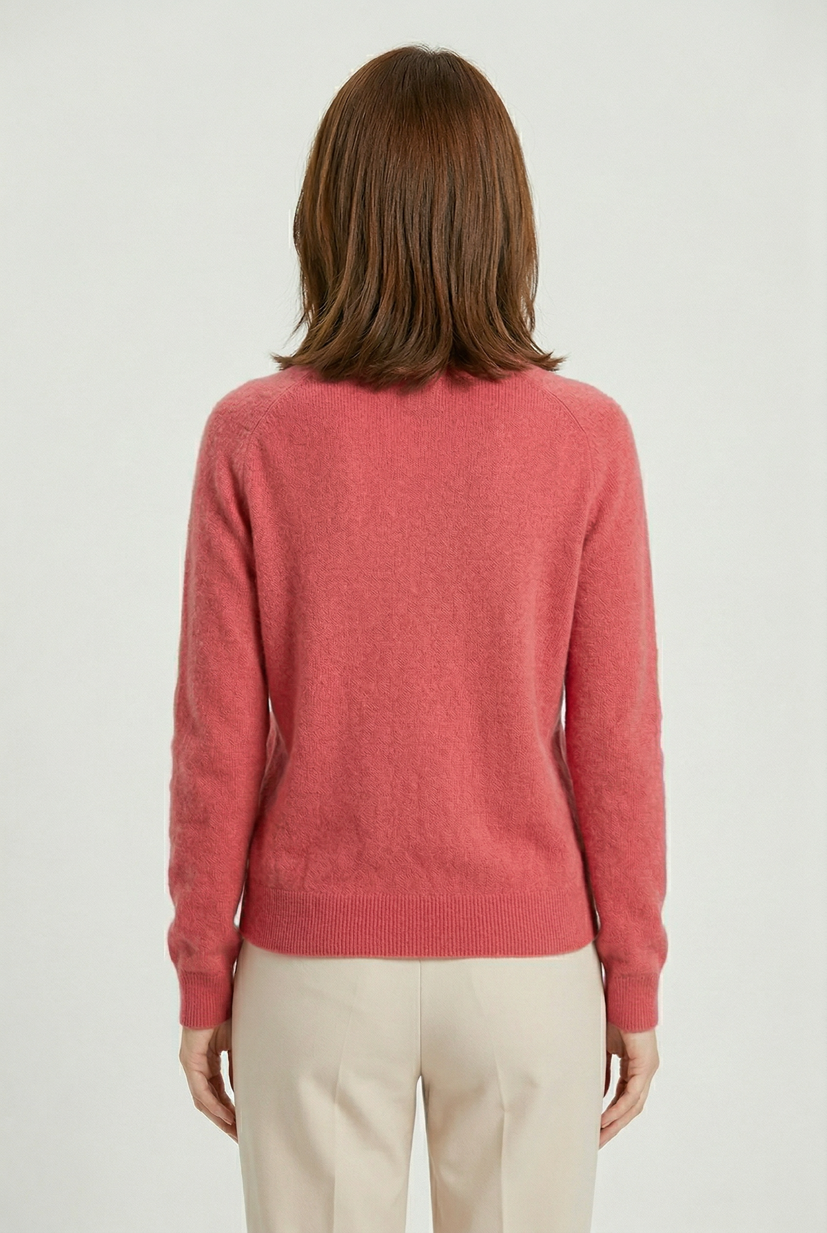 Women's Cardigan | Round Neck Button Front Raglan Sleeve - 2