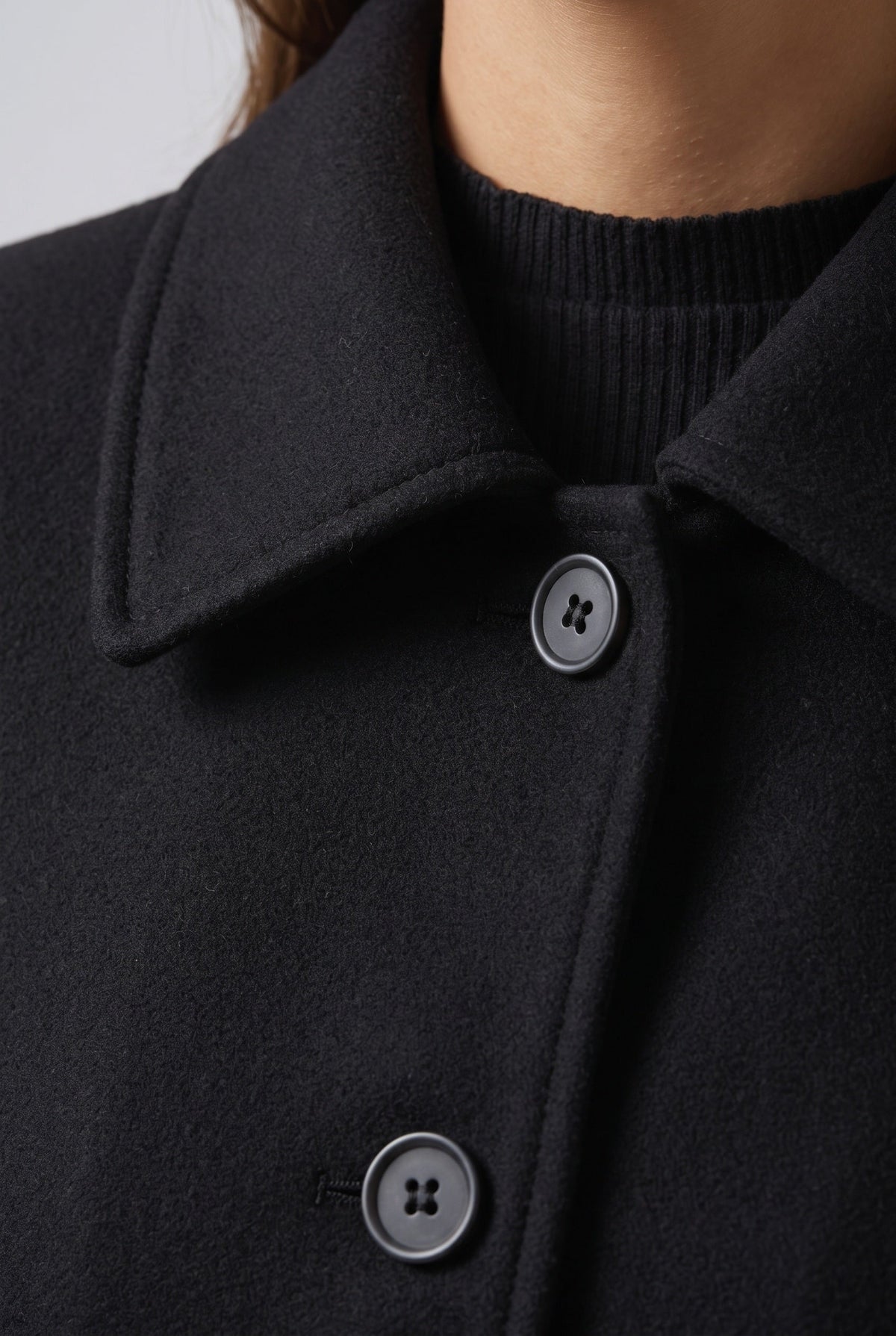 Women's Coat | Single Breasted Point Collar - 3