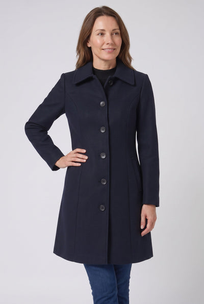 Women's Coat | Single Breasted Point Collar - 5