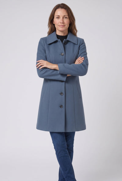 Women's Coat | Single Breasted Point Collar - 8