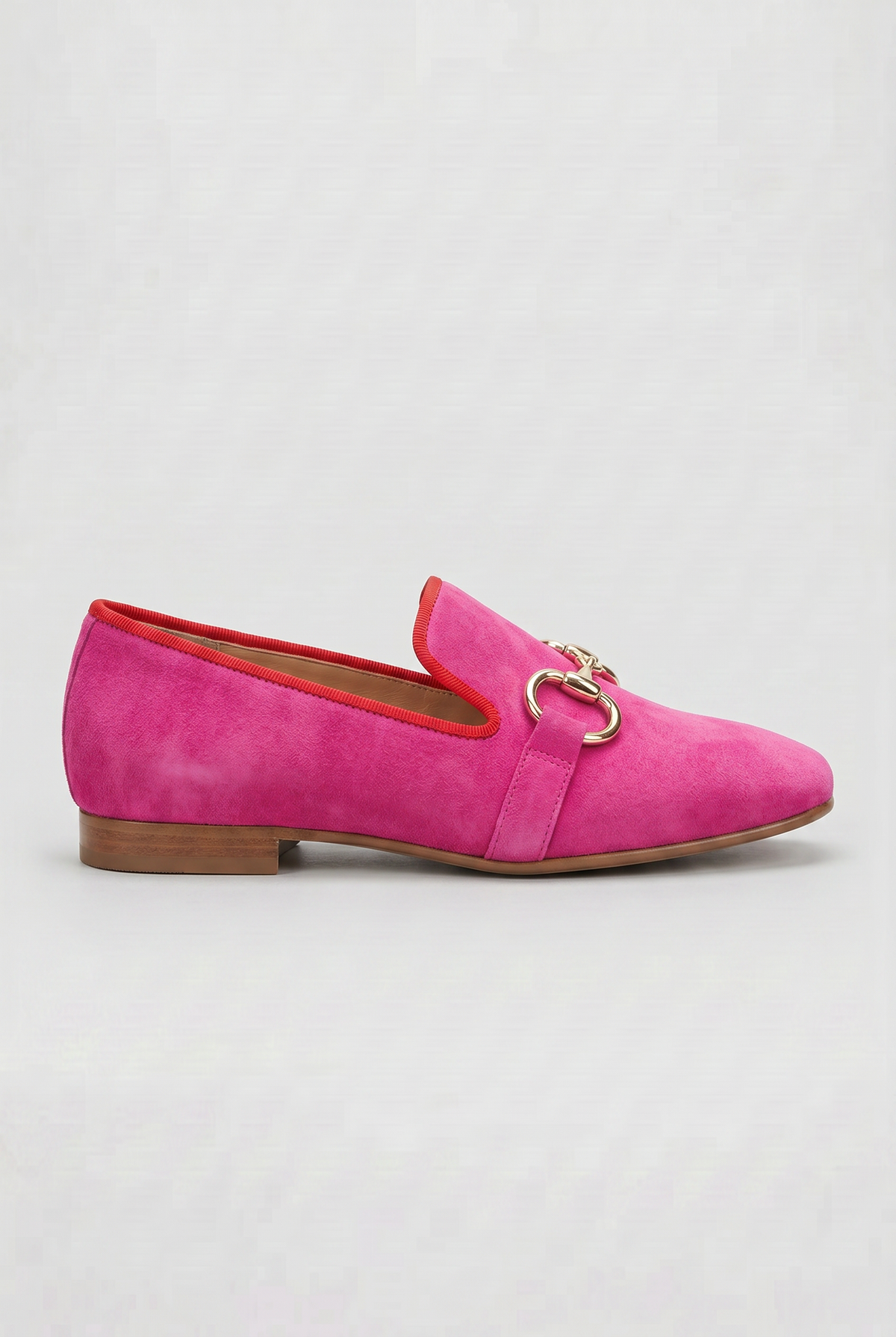 Women's Loafers | Suede-Look with Contrast Piping - 1