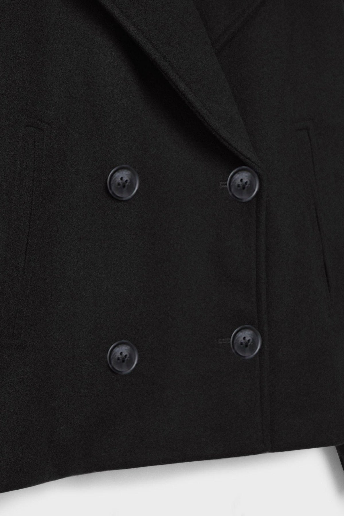 Women's Pea Coat | Cropped Double Breasted - 6