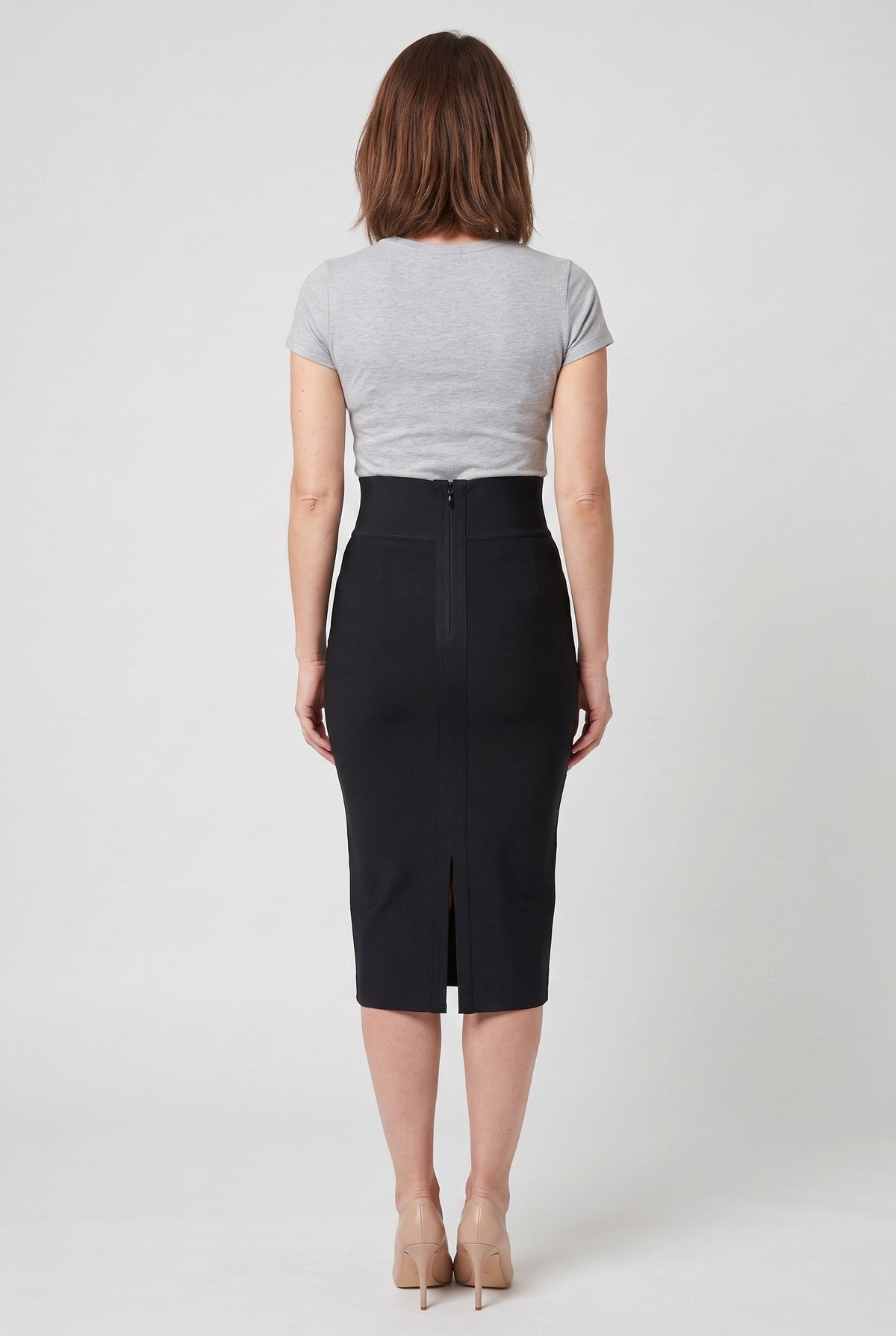 Women's Pencil Skirt | High Waist with Back Vent - 2