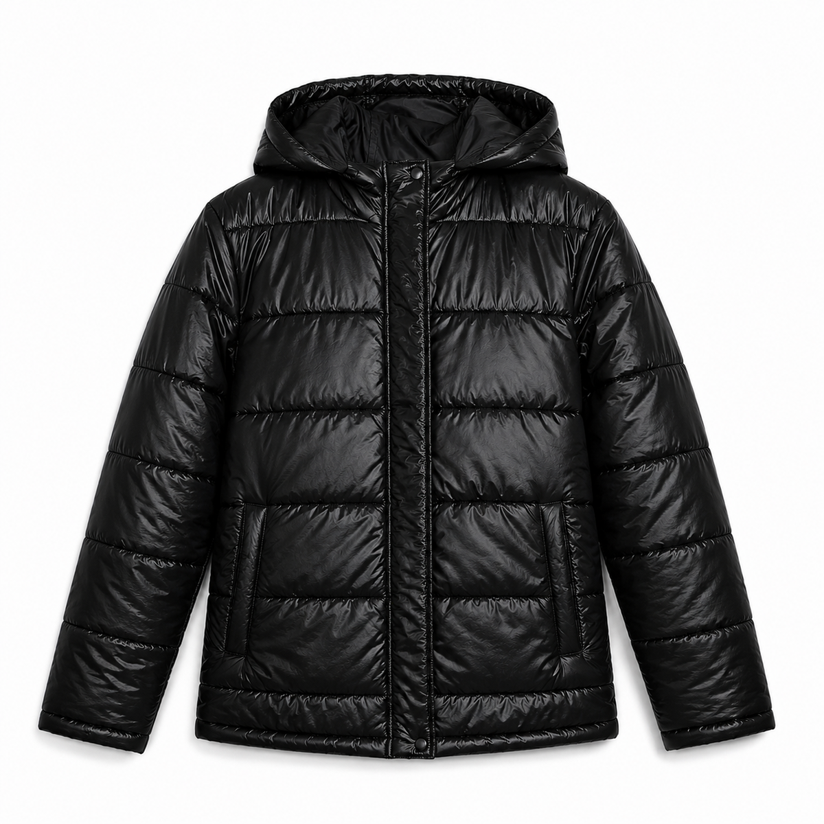 Women's Puffer Jacket | Hooded Lightweight Quilted Zip-Up - 10