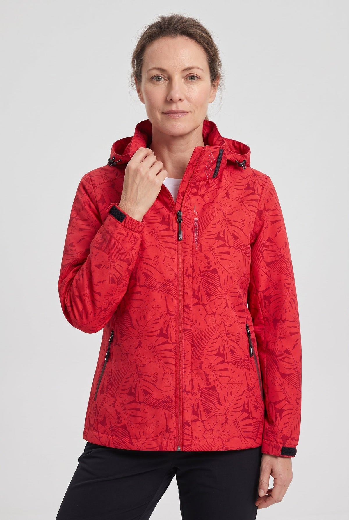 Women's Rain Jacket | Hooded Leaf Print - 6