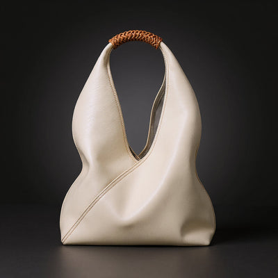 Women's Shoulder Bag | Slouchy Hobo Braided Top Handle Soft - 4