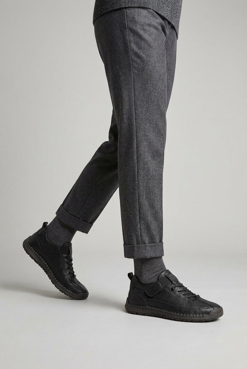 Women's Sneakers | Hook and Loop Strap with Lug Outsole - 2
