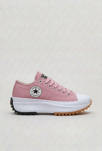 Women's Sneakers | Platform Sole with Molded Toe Cap - 4