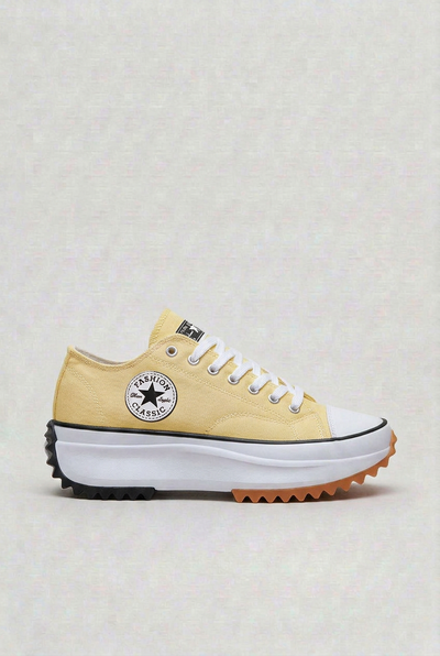Women's Sneakers | Platform Sole with Molded Toe Cap - 6