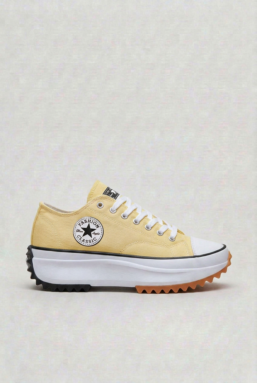Women's Sneakers | Platform Sole with Molded Toe Cap - 6