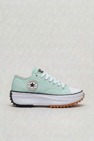 Women's Sneakers | Platform Sole with Molded Toe Cap - 7