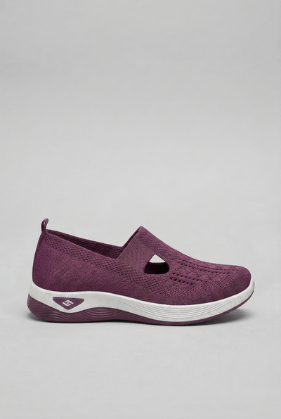 Women's Sneakers | Slip-On with Cutout Instep Strap - 6